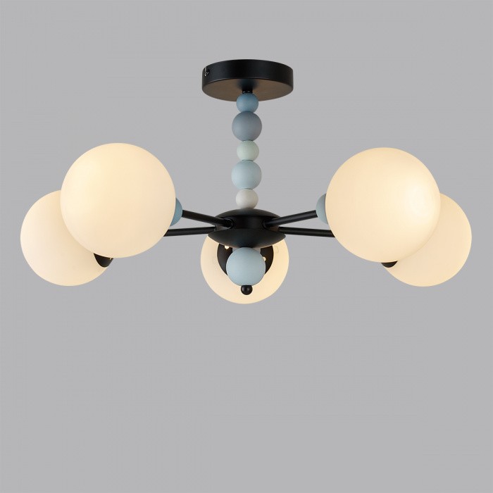 6526/5C LUMION MODERNI Потолочная люстра SUNDAY, E14*5*40W, черный, 65см диаметр