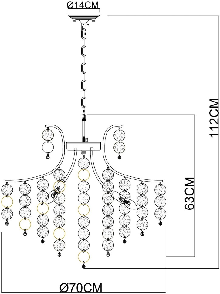 A4089LM-8AB Arte Lamp Подвесная люстра Pipirima, бронза, белый, перламутр, 70см диаметр, E14*8*40W