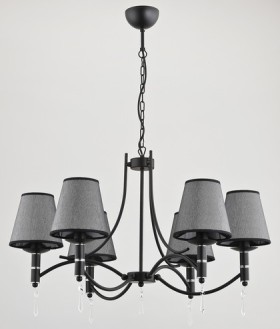 22966 Alfa Люстра подвесная ABIL BLACK SILVER 