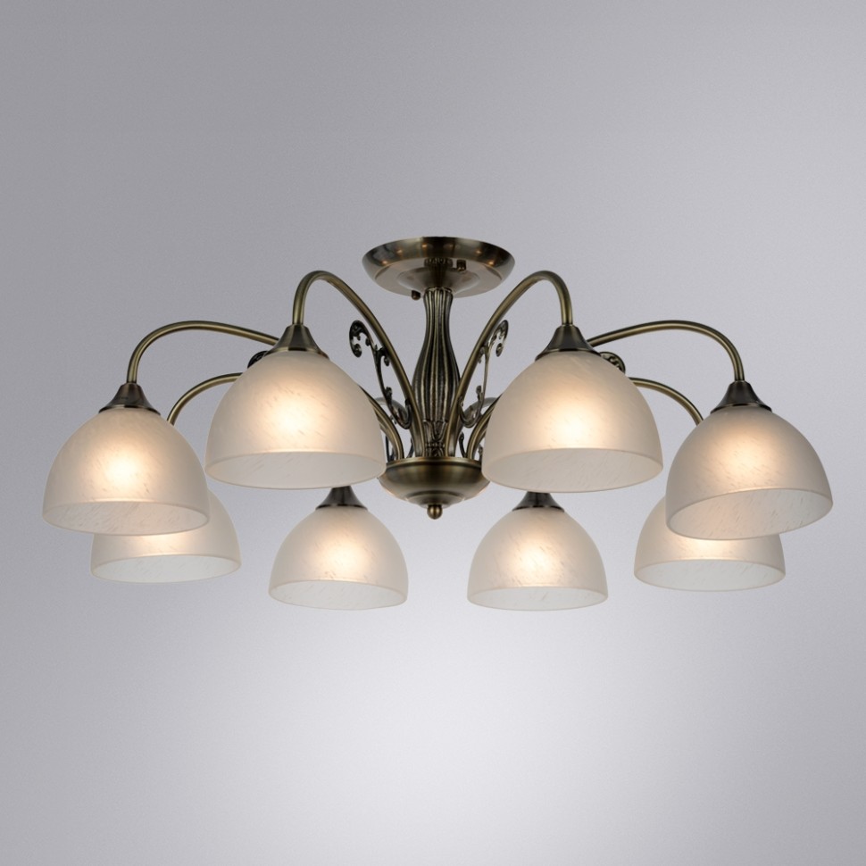 A3037PL-8AB Arte Lamp классическая потолочная люстра Spica бронза, Е27*8*40W, 75см диаметр