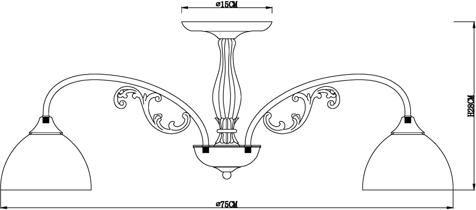 A3037PL-8AB Arte Lamp классическая потолочная люстра Spica бронза, Е27*8*40W, 75см диаметр