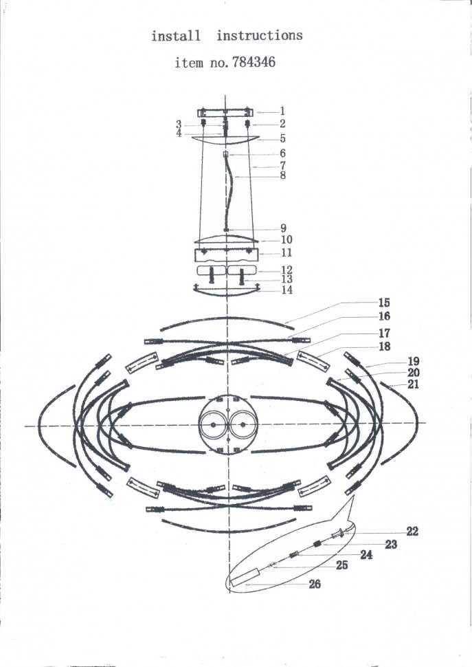 784346 Lightstar Подвесная люстра OVALE