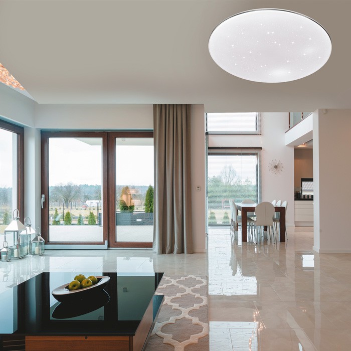 2052/DL SONEX Влагозащищенный светодиодный настенно-потолочный светильник ABASI, 48Вт, 4000K, D410мм, IP43, 3400Lm