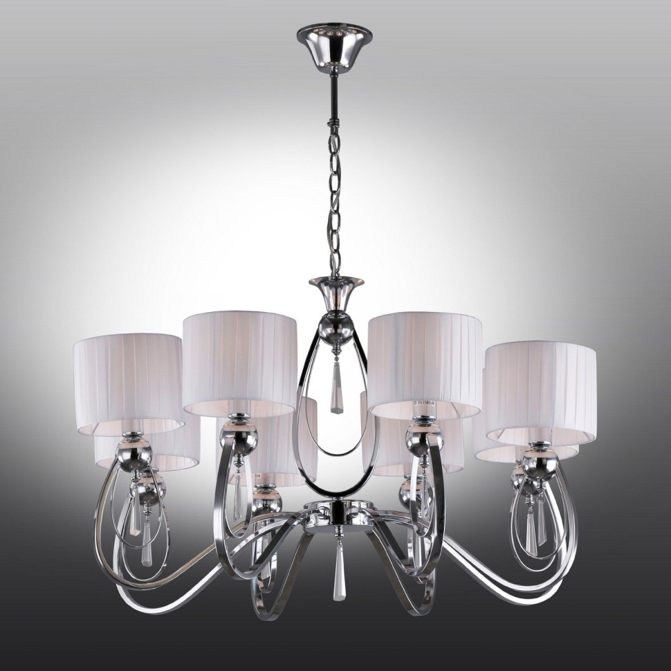 OML-63803-08 OMNILUX подвесная люстра Mellitto, хром, белый, E14*8*40W