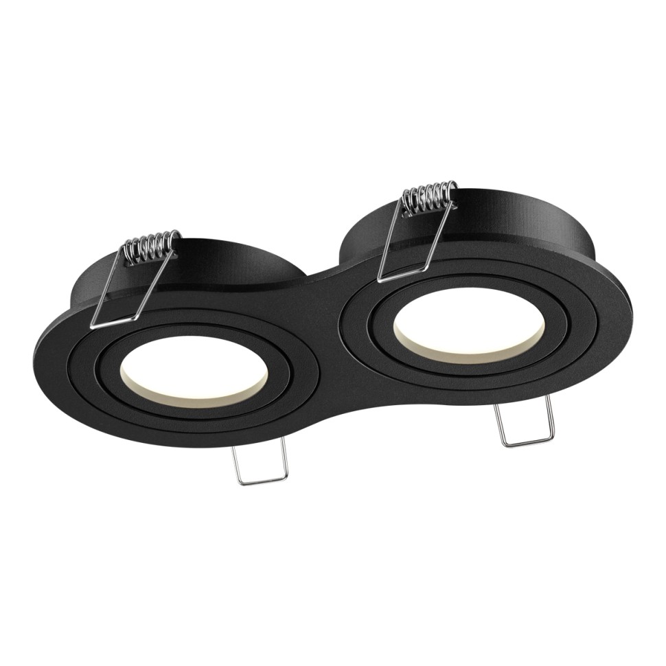 371024 NOVOTECH WIR Черный встраиваемый двойной поворотный светильник MORUS, IP20, GU10*1*50W, 175*92мм овал