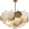 OML-89907-06 Omnilux Plelo Потолочная люстра на штанге, бронза, стекло белый/бронза, диаметр 63см, Е14*6*60W
