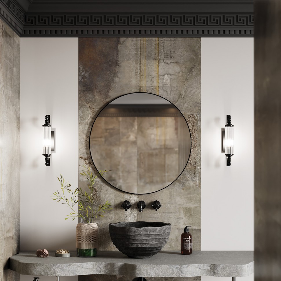 4941/1W Odeon Light черный настенный влагозащищенный IP44 светильник TOLERO