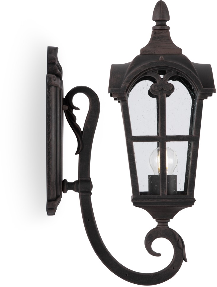 O413WL-01BZ1 MAYTONI настенный уличный светильник Albion, черный, коричневый, вверх