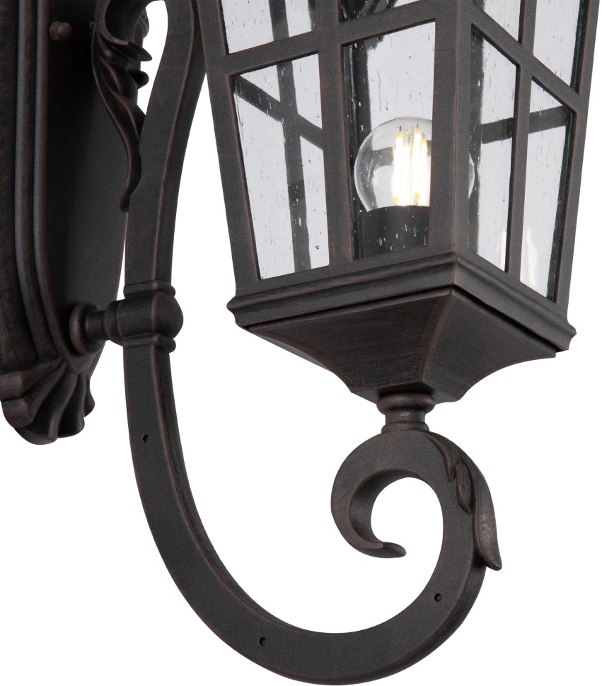 O413WL-01BZ1 MAYTONI настенный уличный светильник Albion, черный, коричневый, вверх