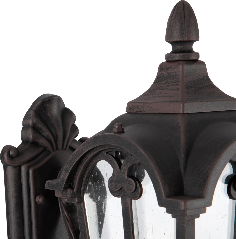 O413WL-01BZ1 MAYTONI настенный уличный светильник Albion, черный, коричневый, вверх