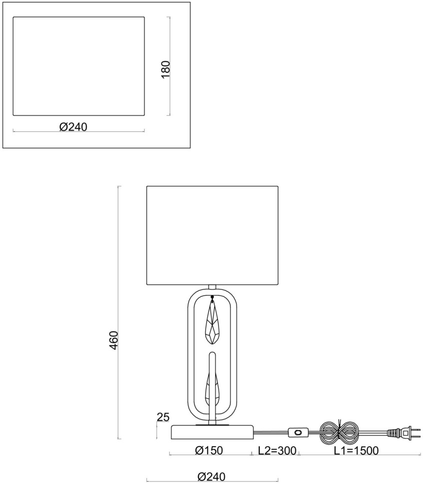 FR1007TL-01BS FREYA настольная лампа Riverside, латунь