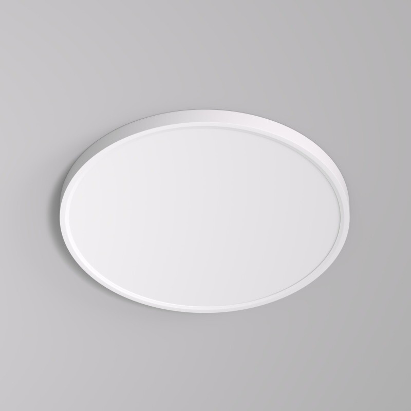 DK6522-WH Denkirs Thin накладной потолочный светодиодный 36W светильник с переключателем цветовой температуры на корпусе 3000K-4000K-6500K, белый, 40см