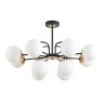8375/12C Lumion MODERNI Люстра потолочная ELRONA E27*12*60W, черный/латунь/белый, металл/стекло, 48см диаметр, шарики 13см