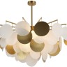OML-89907-08 Omnilux Plelo Потолочная люстра на штанге, бронза, стекло белый/бронза, диаметр 85см, Е14*8*60W