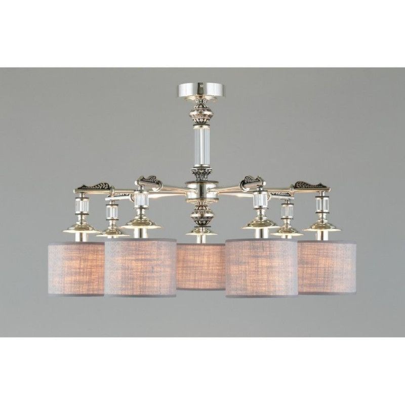 OML-64317-07 OMNILUX потолочная люстра Rovigo, хром, серый, E14*7*40W