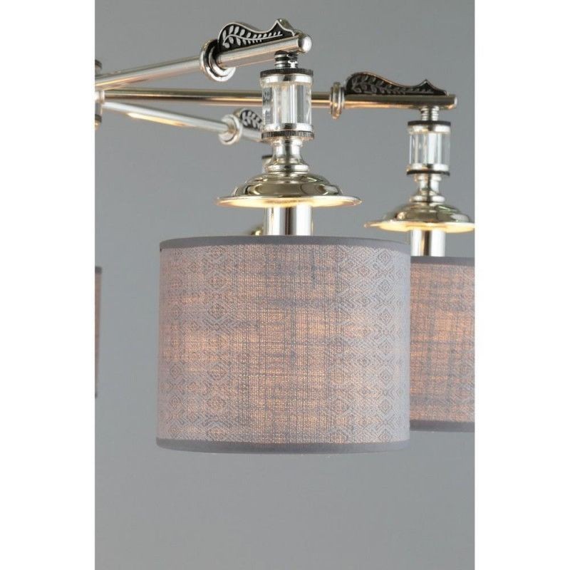 OML-64317-07 OMNILUX потолочная люстра Rovigo, хром, серый, E14*7*40W