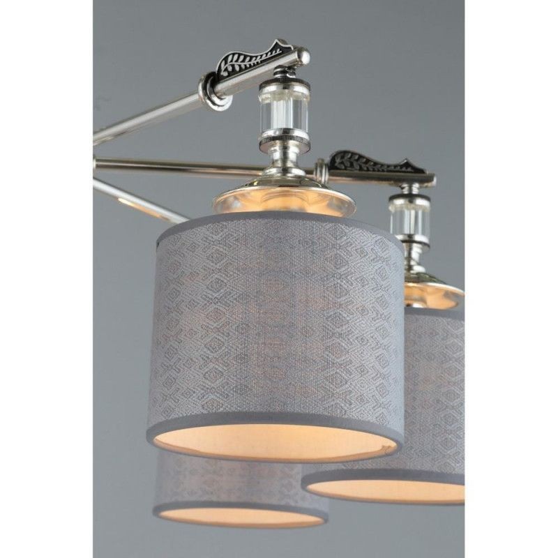 OML-64317-07 OMNILUX потолочная люстра Rovigo, хром, серый, E14*7*40W