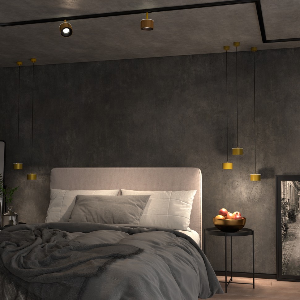 358969 NOVOTECH OVER Светильник подвесной светодиодный GIRO с переключателем цветовой температуры, 12W вниз + 3W вверх, светлая бронза