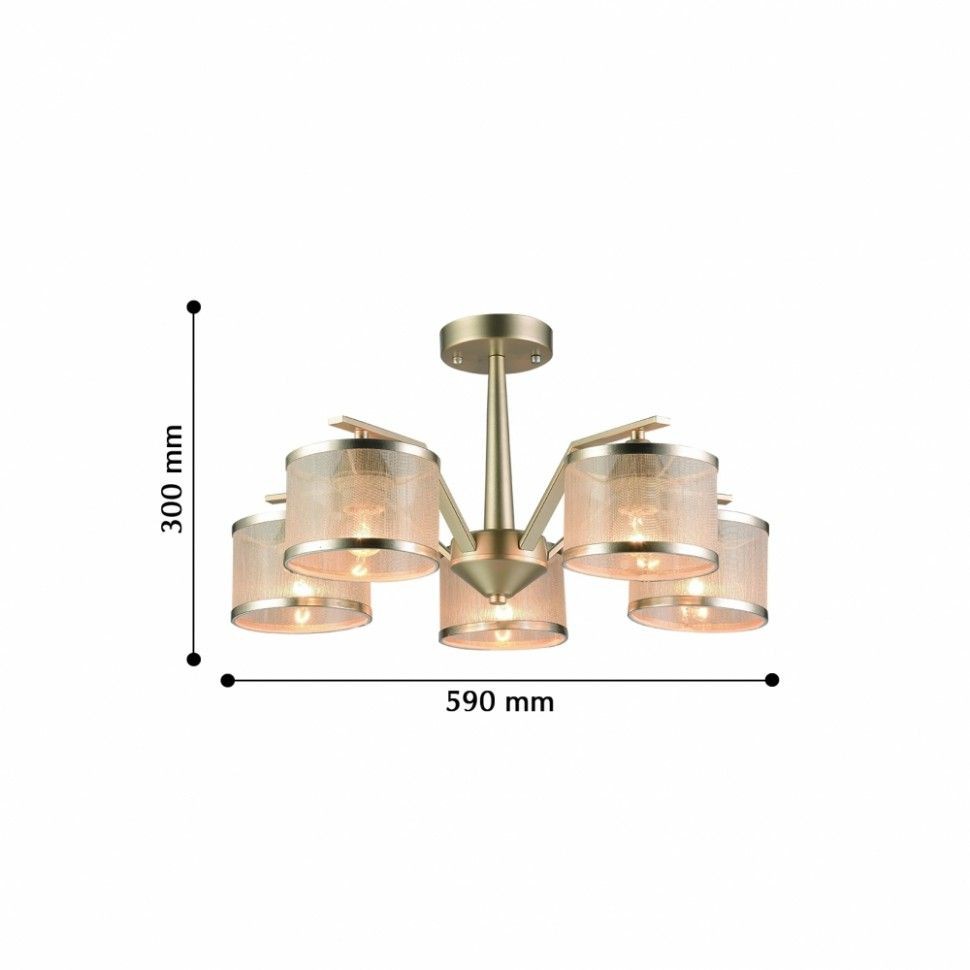 2488-5P F-Promo потолочная люстра Bonbon, E14*5*40W, 59см