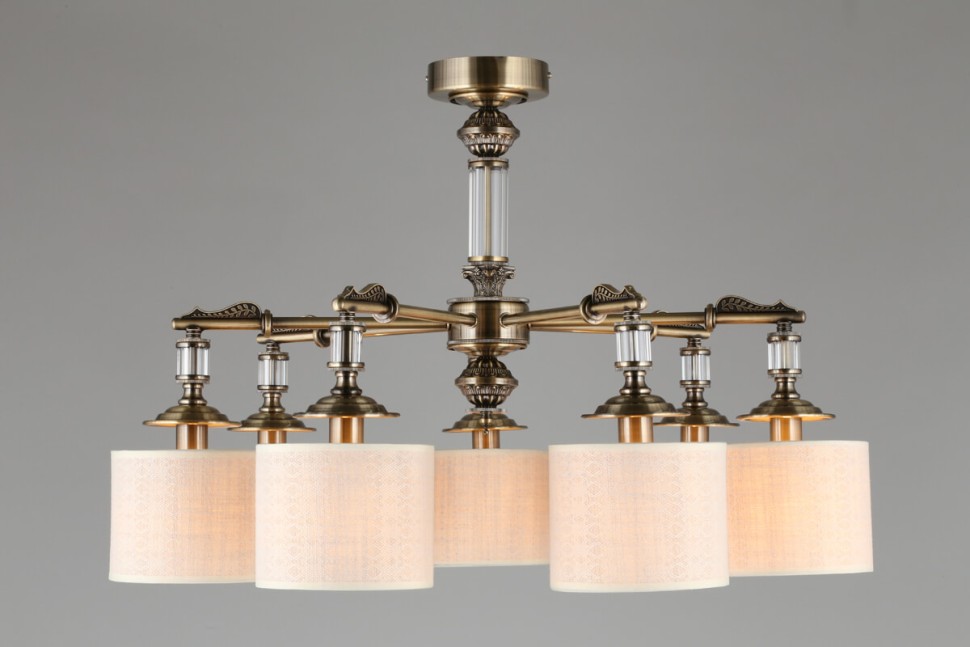 OML-64307-07 OMNILUX потолочная люстра Rovigo, бронза, белый, E14*7*40W