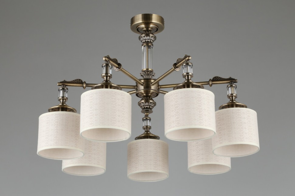 OML-64307-07 OMNILUX потолочная люстра Rovigo, бронза, белый, E14*7*40W