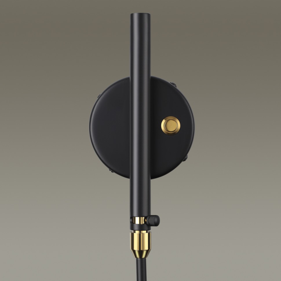 4830/1W ODEON LIGHT Настенный светильник KERBI черный, золото, Е27*1*40W