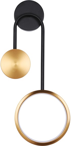 A1364AP-2PB ARTE LAMP светодиодное бра Holly 16W, 3000K, черный, медь