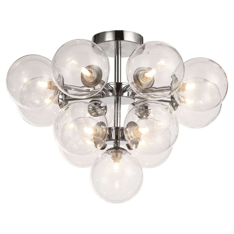 LSP-8381 LUSSOLE Потолочная люстра Wilcox, G9*12*40W, хром, прозрачные шарики
