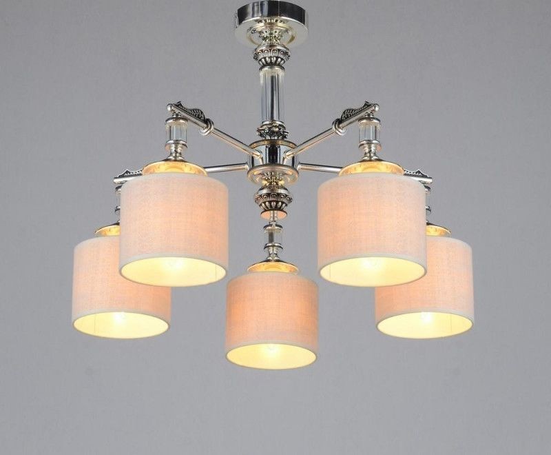 OML-64317-05 OMNILUX потолочная люстра Rovigo, хром, серый, E14*5*40W