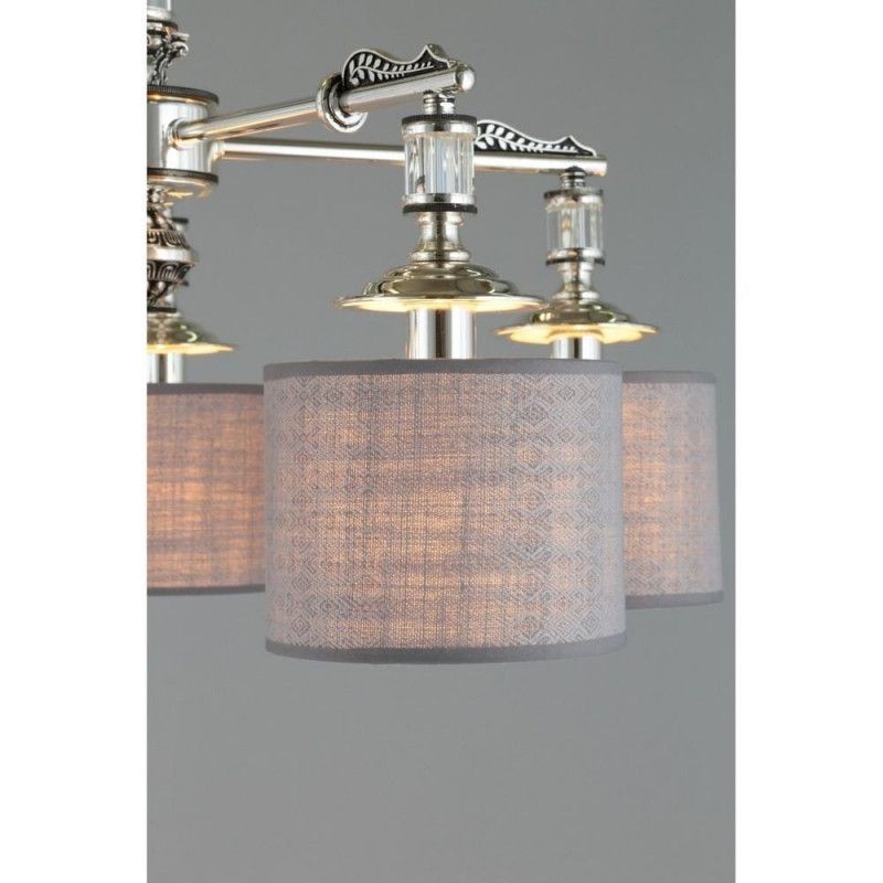 OML-64317-05 OMNILUX потолочная люстра Rovigo, хром, серый, E14*5*40W