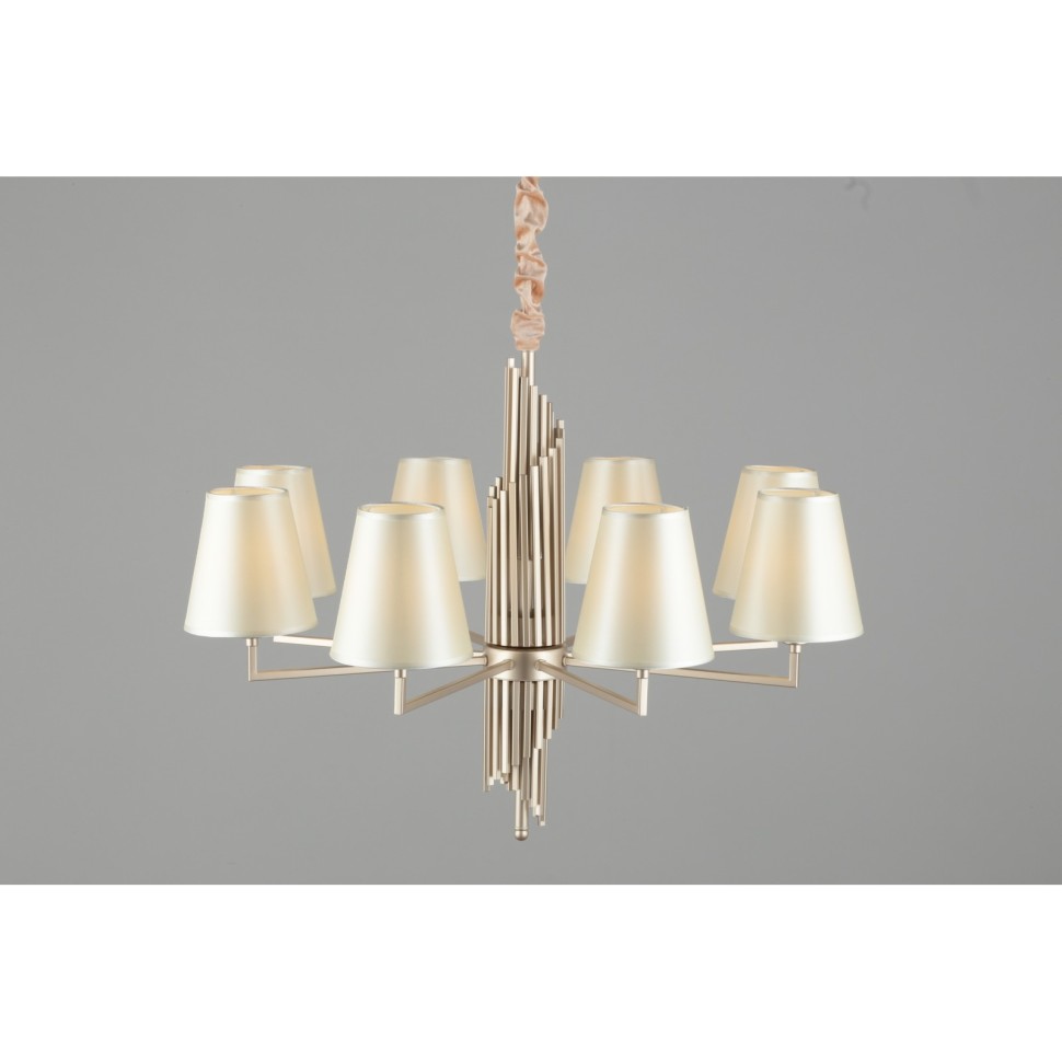 OML-72203-08 OMNILUX подвесная люстра Porlezza, матовое золото и бежевый, E14*8*40W