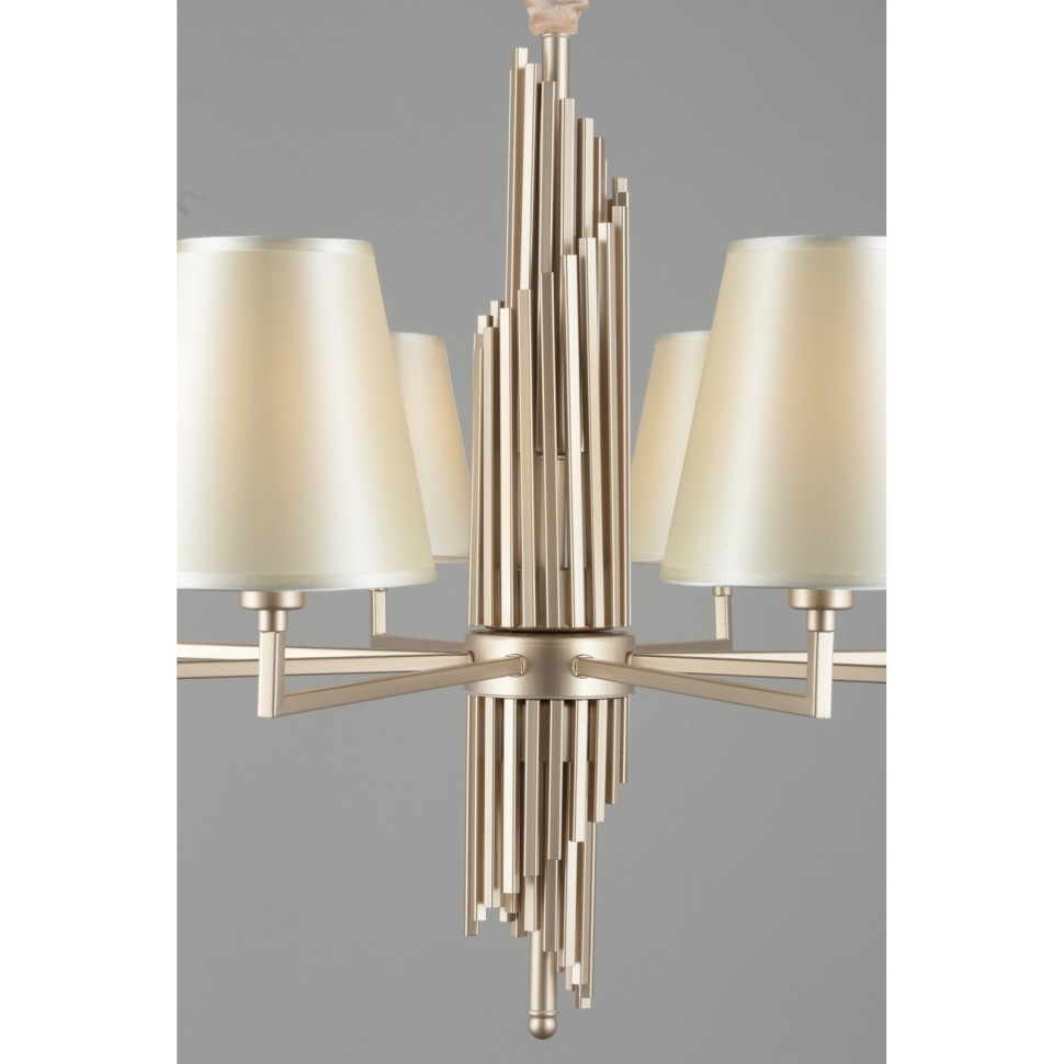 OML-72203-08 OMNILUX подвесная люстра Porlezza, матовое золото и бежевый, E14*8*40W