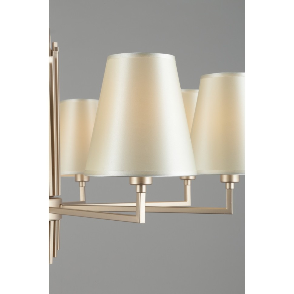 OML-72203-08 OMNILUX подвесная люстра Porlezza, матовое золото и бежевый, E14*8*40W