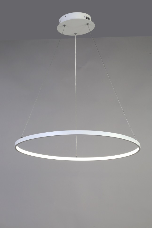 1765-6P Favourite Белая подвесная светодиодная люстра кольцо Giro, 32W, 4000K, 1530Lm, диаметр 60см