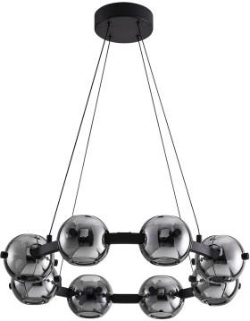 A2471LM-16BK ARTE LAMP подвесная светодиодная люстра Markab 48W, 4000K, черный, дымчатый, 65см диаметр