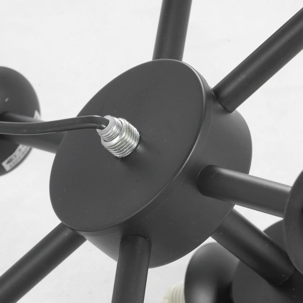 LSP-8382 LUSSOLE Потолочная люстра Wilcox, G9*10*40W, черный, белые шарики