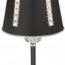 WE392.01.024 Wertmarkt черная настольная лампа Adelina, кожа, хрусталь
