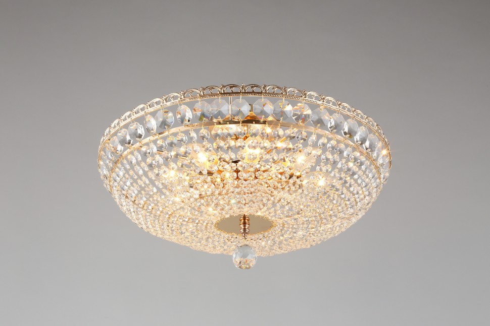 APL.758.17.09 APLOYT потолочная люстра Viga, хрусталь, золото, E14*9*40W