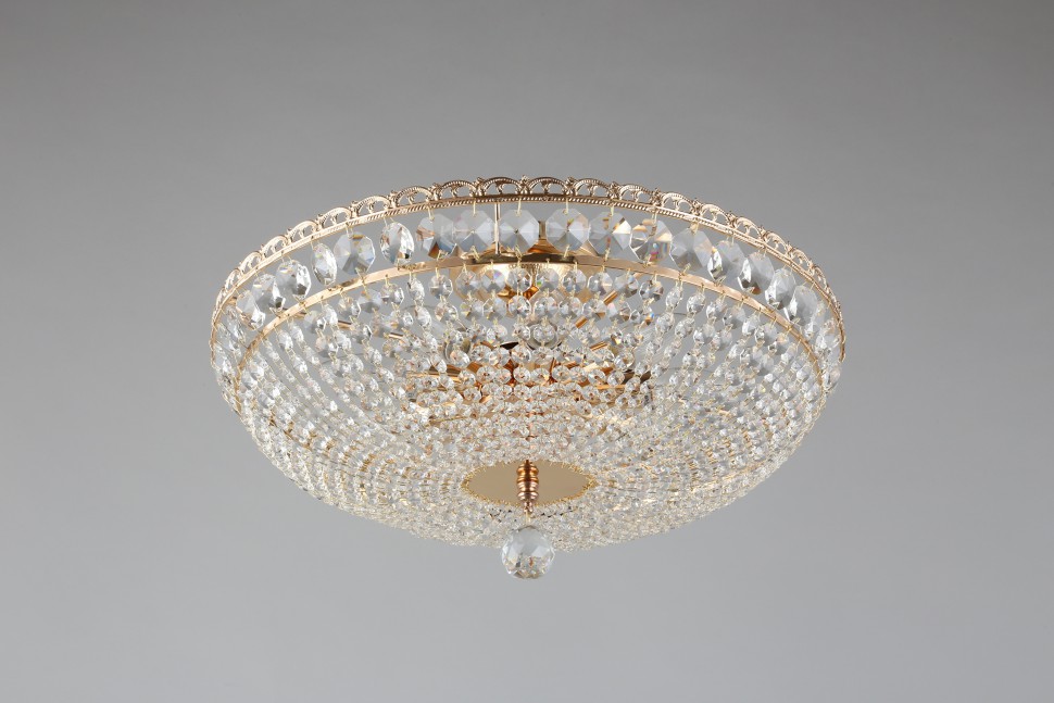 APL.758.17.09 APLOYT потолочная люстра Viga, хрусталь, золото, E14*9*40W