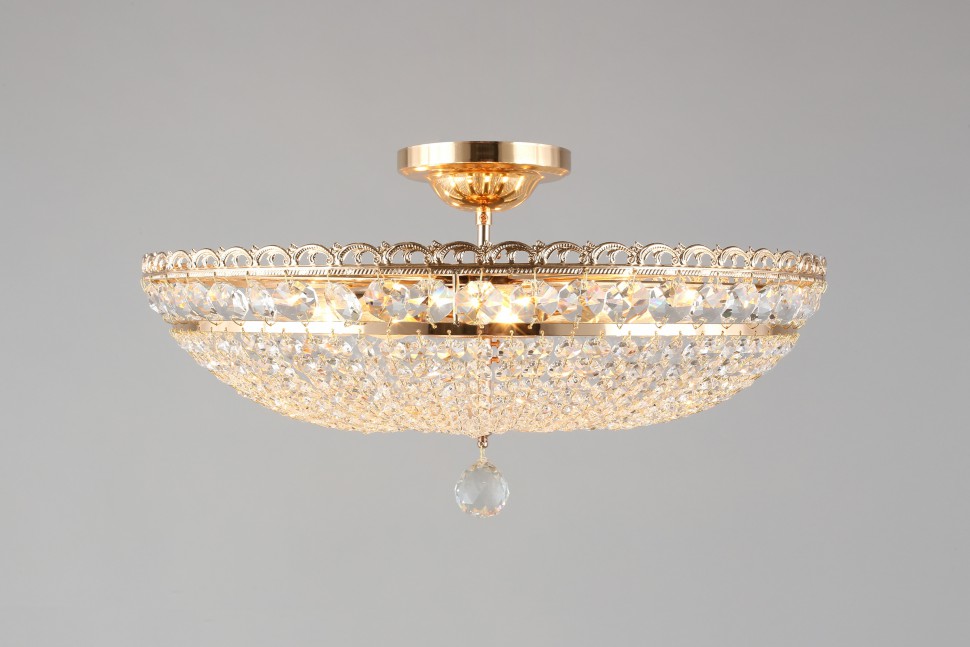 APL.758.17.09 APLOYT потолочная люстра Viga, хрусталь, золото, E14*9*40W