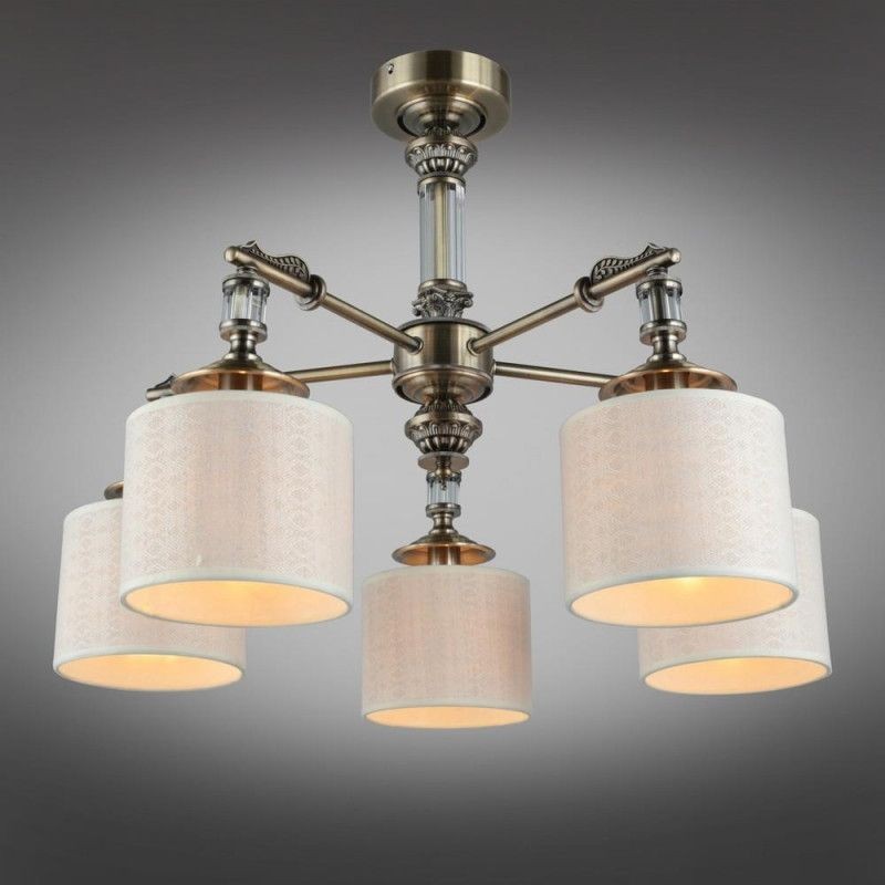 OML-64307-05 OMNILUX потолочная люстра Rovigo, бронза, белый, E14*5*40W