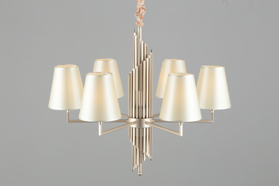 OML-72203-06 OMNILUX подвесная люстра Porlezza, матовое золото и бежевый, E14*6*40W