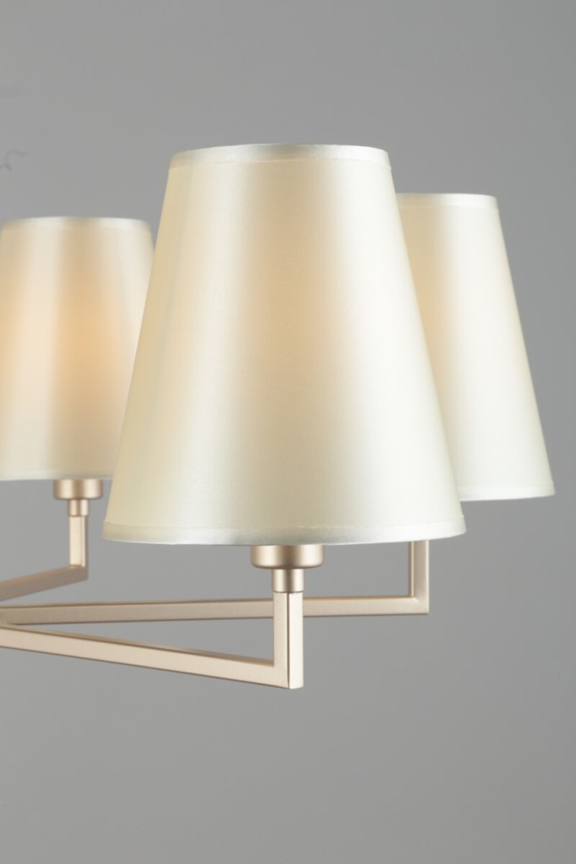 OML-72203-06 OMNILUX подвесная люстра Porlezza, матовое золото и бежевый, E14*6*40W