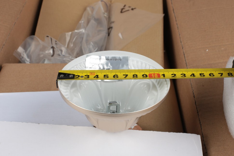 OML-72203-06 OMNILUX подвесная люстра Porlezza, матовое золото и бежевый, E14*6*40W