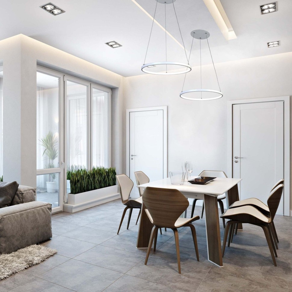 1765-4P FAVOURITE белый подвесной светодиодный светильник Кольцо Giro, 22W, 4000K, 990Lm, диаметр 40см