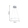 1765-4P FAVOURITE белый подвесной светодиодный светильник Кольцо Giro, 22W, 4000K, 990Lm, диаметр 40см