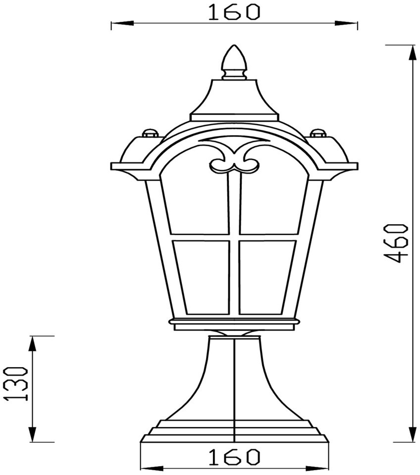 O413FL-01BZ MAYTONI наземный уличный светильник Albion, черный, коричневый, 46см