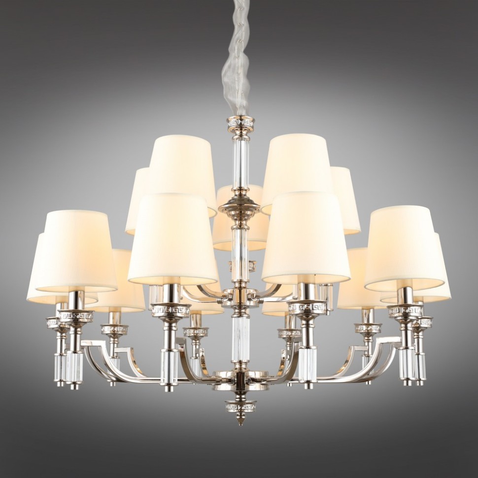 APL.716.03.15 APLOYT Подвесная двухярусная люстра Patricia, хром, E14*15*40W