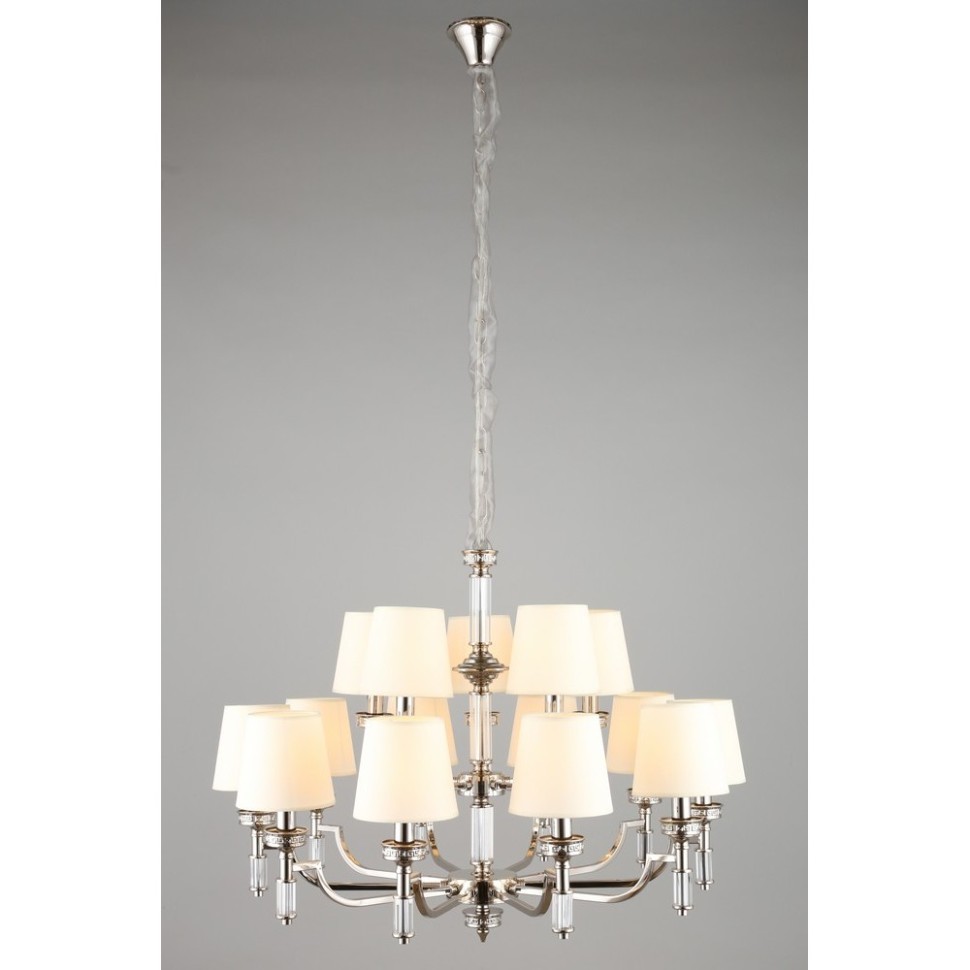 APL.716.03.15 APLOYT Подвесная двухярусная люстра Patricia, хром, E14*15*40W