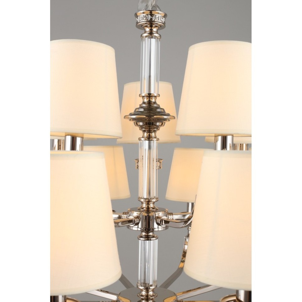 APL.716.03.15 APLOYT Подвесная двухярусная люстра Patricia, хром, E14*15*40W